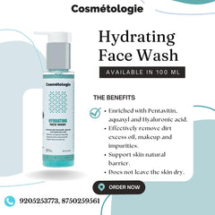 Cosmetologie Hydrating Face Wash I Pentavitin, Aquaxyl and Hyaluronic acid- 100 G